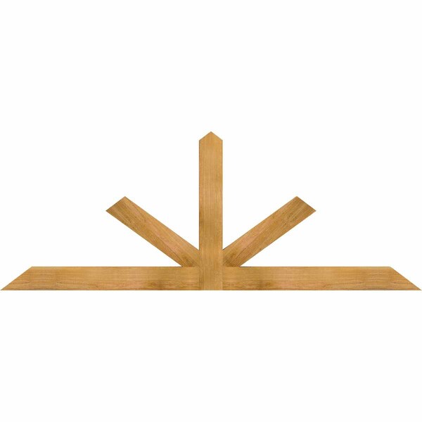 Ekena Millwork Saratoga Rough Sawn Timber Gable Bracket, Western Red Cedar, 72"W x 27"H x 2"D x 4"F, 9/12 Pitch GBW072X27X0204SAR00RWR - main